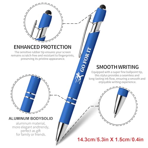15 Pack Motivational Pen Set - Inspirational Quotes Retractable Ballpoint Pens for Office School Supplies, Encouragement Gifts for Women Men, Blue - color: Blue, style: Positive