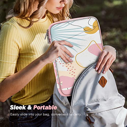 MoKo 9-11 Inch Tablet Sleeve Bag Carrying Case with Accessory Pocket | Fits iPad Air 11-inch M4, iPad Pro 11-inch M5, iPad A16 11-inch, iPad 10/9/8/7th and Tab S9/S8 11-inch, Tropical Leaf - color: Tropical Leaf, size: 9-11 Inch