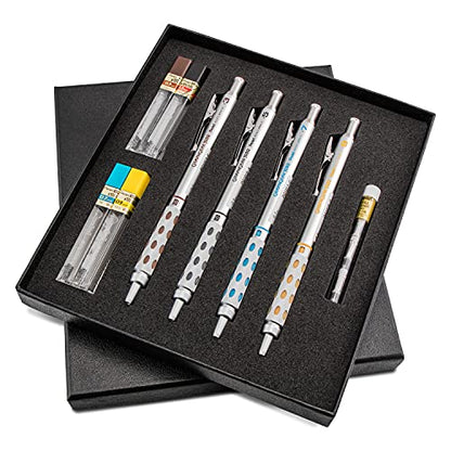 Pentel Arts GraphGear 1000 Mechanical Pencil Premium Gift Set with Refill Leads & Erasers (PG1000BXSET) (Pack of 6) - size: 1 Count (Pack of 6)