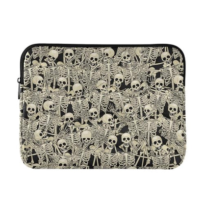 Gothic Skull Laptop Sleeve 13-14 Inch Waterproof Computer Bag for Women, Men - Cute Tablet Cover A06D24018 - color: Gothic Skull