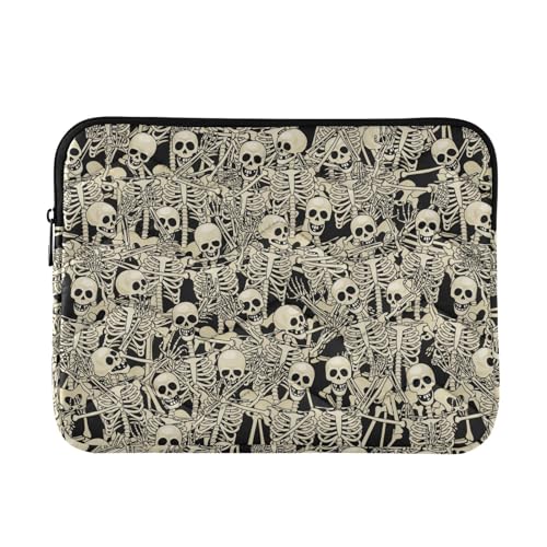 Gothic Skull Laptop Sleeve 13-14 Inch Waterproof Computer Bag for Women, Men - Cute Tablet Cover A06D24018 - color: Gothic Skull