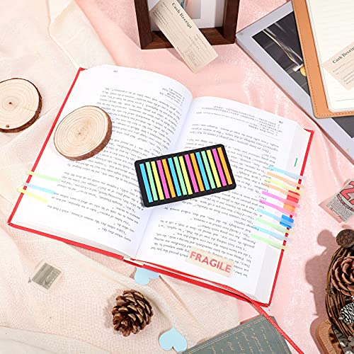 Zonon 4500 Pcs Removable Highlighter Tapes Text Highlighter Strips Transparent Sticky Note Tabs Neon Page Marker Index Tabs for Book Annotating Bible Study Aesthetic Office School Supplies