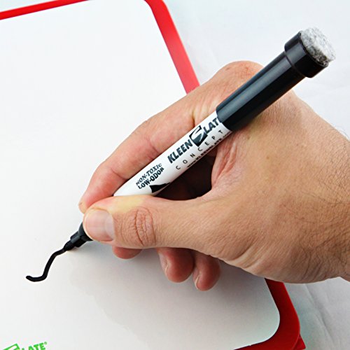 KleenSlate (36) Black Low Odor, Non-Toxic Dry Erase Markers with Eraser Cap, Bullet Point
