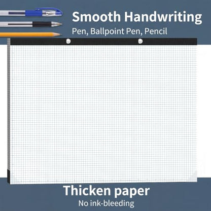 Thboxes 1 Pack 22"x17" Engineering Graph Paper 50 Sheets 4x4 Quad Ruled | Easy Tears Off Grid Paper Pad, Giant Drafting Pad for Office School Engineer Architect Designer Mathematician Draftsman