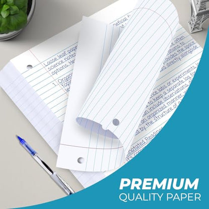 Rosmonde 6750 Sheets Loose Leaf Paper Bulk, 45 Pack, Wide Ruled Paper | Bulk Office Filler Paper, 8" x 10.5", 150 Sheets/Pack, Bulk Notebook Paper, 3 Hole Punched, Wide Ruled Paper For Binder - color: Wide Ruled, size: 45 Pack (6750 Sheets)