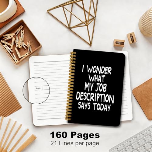 2 Pcs Funny A5 Spiral Notebook, Funny Sarcastic Journal Notebook 160 Pages | College Ruled Notebooks, Sarcastic Notebooks for Coworker, Hardcover Journals for Writing Office, School Office Supplies - color: Multicolour 0013