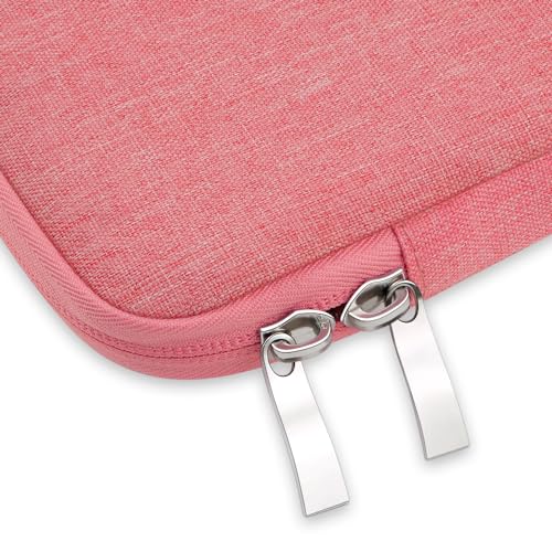 Laptop Sleeve Case for MacBook Air 13.6" & MacBook Pro 13.3" with Handle | WaterProof, with Accessory Pocket, Scratch-resistant,Soft Velvet Lining,Canvas Surfase,for Travel,Home,Office(Pink) - color: Pink