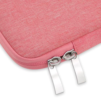 Laptop Sleeve Case for MacBook Air 13.6" & MacBook Pro 13.3" with Handle | WaterProof, with Accessory Pocket, Scratch-resistant,Soft Velvet Lining,Canvas Surfase,for Travel,Home,Office(Pink) - color: Pink