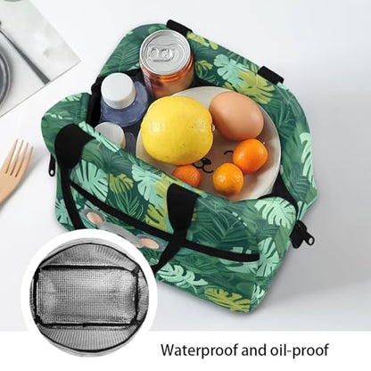 Koala Cute Lunch Box for Girls 4-6 Green Leaf One Piece Lunch Box for Boys 6-8 Preschool Meal Bag Kids 8-10 Kindergarten Toddler Elementary School Adjustable Shoulder Strap Heat Resistant - color: Green Leaf Koala