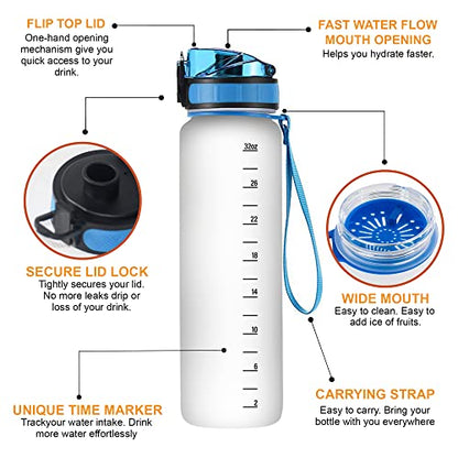Hyturtle Personalized Book Lovers 32 Oz Liter Motivational Water Bottle, That's What I Do I Read Books Customized Water Bottle With Time Marker, Reading Lovers Gifts For Women Girl On Birthday - color: Book 20