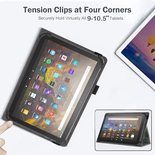 Universal 10 10.1 Inch Android Tablet Case,Slim Folding Stand Cover for All 9"-10.5" Touchscreen Tablet Case with Stylus Pen Holder,Flower Birds - color: Flower Birds