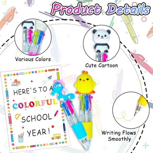 Back to School Gifts for Student - 30 Set Cute 4 in 1 Multicolor Pen, Welcome First Day Of School Gift from Teacher, Meet the Teacher Present Bulk for Kids, Classroom Reward Favors Supplies - style: Back to School