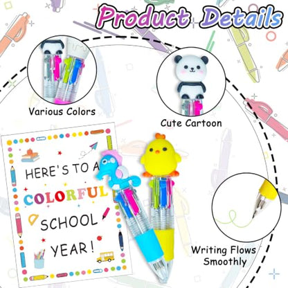 Back to School Gifts for Student - 30 Set Cute 4 in 1 Multicolor Pen, Welcome First Day Of School Gift from Teacher, Meet the Teacher Present Bulk for Kids, Classroom Reward Favors Supplies - style: Back to School