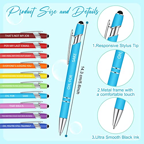 Geyee 24 Pcs Back to School Teacher Gifts Funny Sticky Notes with Funny Pens 3 x 4 Inch Employee Appreciation Gifts for Coworkers Teacher Employee Office Staff Work Team Appreciation Gift - style: Funny