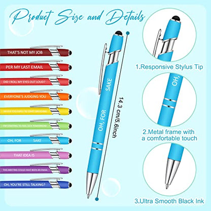 Geyee 24 Pcs Back to School Teacher Gifts Funny Sticky Notes with Funny Pens 3 x 4 Inch Employee Appreciation Gifts for Coworkers Teacher Employee Office Staff Work Team Appreciation Gift - style: Funny