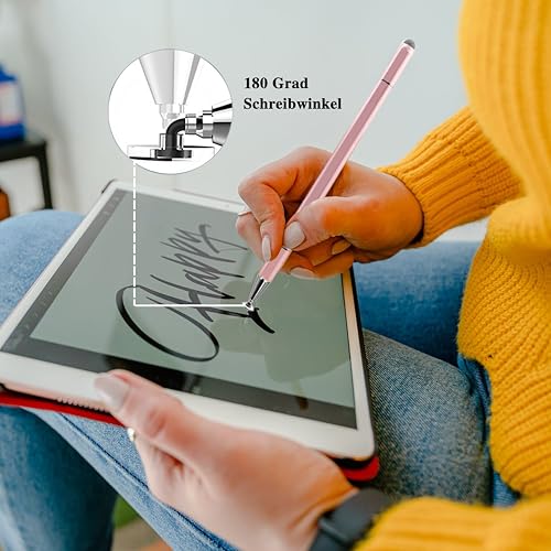 3 in 1 Universal Stylus Pen for Touchscreen,High Sensitivity & Precision Capacitive Stylus Pen for iPad Suitable for All Touch Screens of Nintendo Switch/iPhone/iPad/Android/Samsung/Tablets-Pink - color: Pink