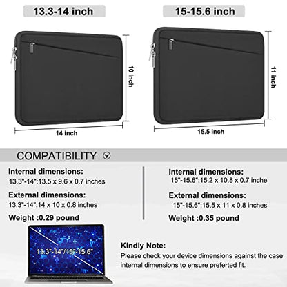 15.6 inch Laptop Case, Durable Computer Carrying Bag Protective Case Briefcase Handbag with Front Pocket, Laptop Sleeve Cover for 15.6 Inch HP, Dell, Lenovo, Asus, Notebook, Grey - color: Grey, size: 15.6 Inch