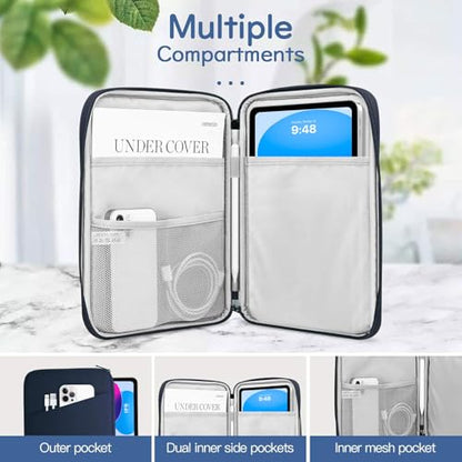 Dadanism 9-11 Inch Tablet Sleeve Bag Carrying Case, Indigo | Fits iPad (A16) 11th Gen 11", iPad 10th Gen 10.9" Air 5/4, iPad Air M4/Pro 11", iPad 9/8/7th 10.2", Galaxy Tab A11+ Plus 11" - color: Indigo, size: 9-11 inch
