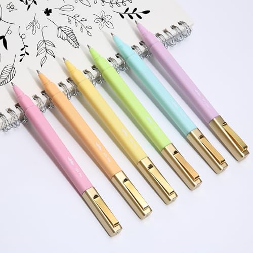 Mr. Pen- Aesthetic Highlighters and Ballpoint Pens No Bleed, 12 Pack | Spring Pastel, Bible Highlighters and Pens No Bleed, Fast Dry and No Smear for Bible Journaling, Planner, School Supplies - color: Spring Pastel, size: 12 Pack