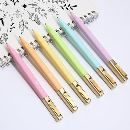 Mr. Pen- Aesthetic Highlighters and Ballpoint Pens No Bleed, 12 Pack | Spring Pastel, Bible Highlighters and Pens No Bleed, Fast Dry and No Smear for Bible Journaling, Planner, School Supplies - color: Spring Pastel, size: 12 Pack
