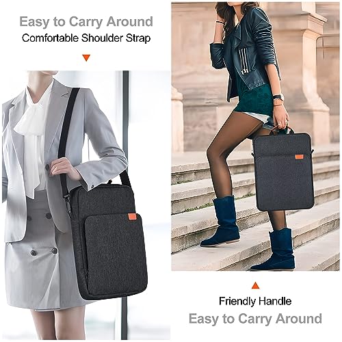 12.9-14 Inch Tablet Sleeve Case for 14.6" Samsung Galaxy Tab S11 S10 S9 S8 Ultra, iPad Pro 13" 12.9"/Air M2 M3 M4,MacBook Air 13"/MacBook Pro 14" M5 M4 M3 Shoulder Bag,Surface Pro 11 Carrying Bag-Grey - color: Grey