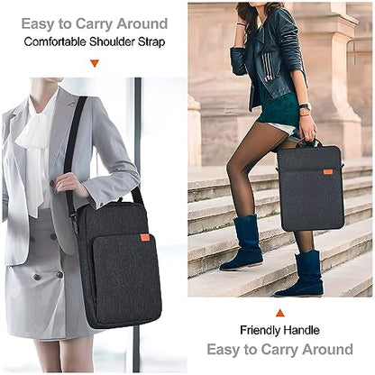 12.9-14 Inch Tablet Sleeve Case for 14.6" Samsung Galaxy Tab S11 S10 S9 S8 Ultra, iPad Pro 13" 12.9"/Air M2 M3 M4,MacBook Air 13"/MacBook Pro 14" M5 M4 M3 Shoulder Bag,Surface Pro 11 Carrying Bag-Grey - color: Grey