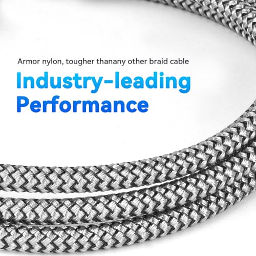 3-in-2 Charging Cable USB A/C to Phone USB-C/Micro Cable 4ft 3Pack | 2 inputs (USB-A/USB-C) to 3 outputs (Phone,USB-C, Micro) 3A Nylon braided Universal for Phone Samsung and more all devices.