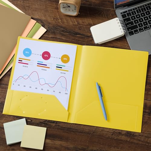 Mr. Pen- Plastic Folders with Pockets, 5 pcs | Aesthetic File Folder with Business Card Slot, 2-Pocket Folder, Back to School, Office, Filing Supplies - color: Honeycomb, size: 5 Pack