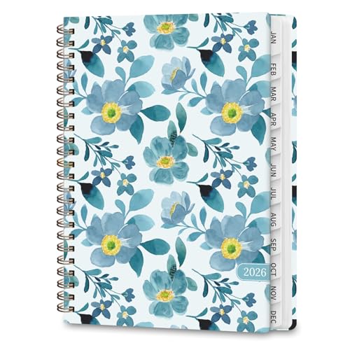 2026 Planner, Weekly and Monthly Calendar Planner Agenda, Jan 2026 - Dec 2026, Planning Academic Book, Office Desk Accessories and School Supplies - A5 (6.3'' x 8.5'') - color: C-Blue Blossoms