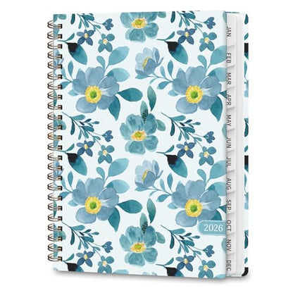 2026 Planner, Weekly and Monthly Calendar Planner Agenda, Jan 2026 - Dec 2026, Planning Academic Book, Office Desk Accessories and School Supplies - A5 (6.3'' x 8.5'') - color: C-Blue Blossoms