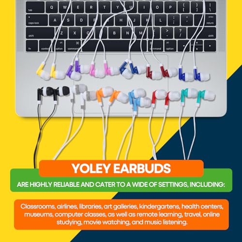 200 Packs Classroom Earbuds Bulk Headphones for Kids School Students Children, Wholesale Class Set Durable Earphones, Individually Bagged (200 Black) - color: Black, size: 200 PACK