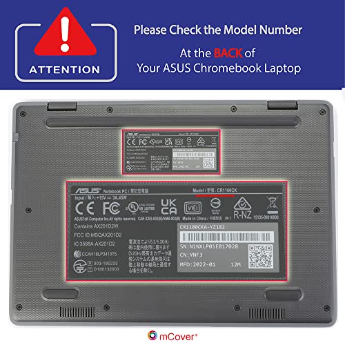 mCover Case Compatible for 2022~2023 11.6" ASUS Chromebook CR1 (CR1100CA or CR1100FA) Series Laptop Computers ONLY (NOT Fitting Any Other ASUS Models) - Red - color: Red