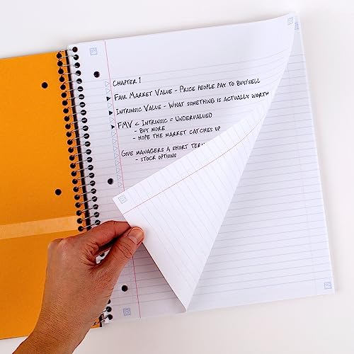 Five Star Spiral Notebook + Study App, 3 Subject, College Ruled Paper, Fights Ink Bleed, Water Resistant Cover, 8-1/2" x 11", 150 Sheets, Green, Red, Blue (820193) (Pack of 6) - color: Forest Green, Fire Red, Pacific Blue, size: 6 Pack
