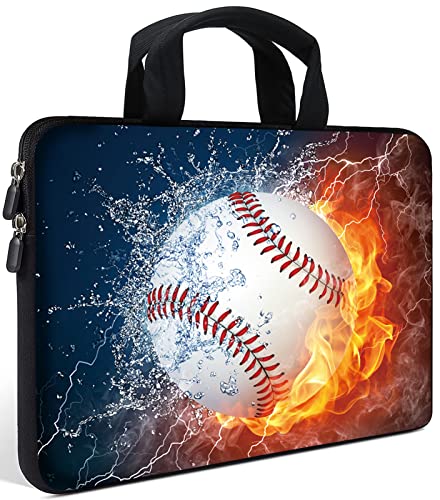 AMARY Laptop Sleeves 11.6" 12" Laptop Handle Bag Neoprene Notebook Carrying Pouch Chromebook Sleeves case (Baseball) - color: Baseball