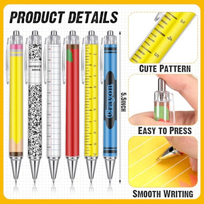 Eaasty 24 Pcs Back to School Teacher Appreciation Gift Sticky Notes with Funny Pens to Do List Notepad Sticky Notes Cute Ballpoint Pens(Colorful Style) - style: Colorful Style