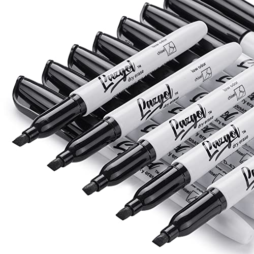 LAZGOL Dry Erase Markers Bulk, 96 Pack Black Dry Erase Markers Chisel Tip, Low Odor Whiteboard Markers for School, Office Supplies, Perfect for Writing on White Board, Mirror,Calender
