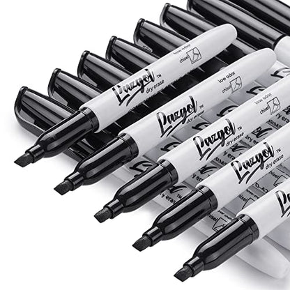 LAZGOL Dry Erase Markers Bulk, 96 Pack Black Dry Erase Markers Chisel Tip, Low Odor Whiteboard Markers for School, Office Supplies, Perfect for Writing on White Board, Mirror,Calender