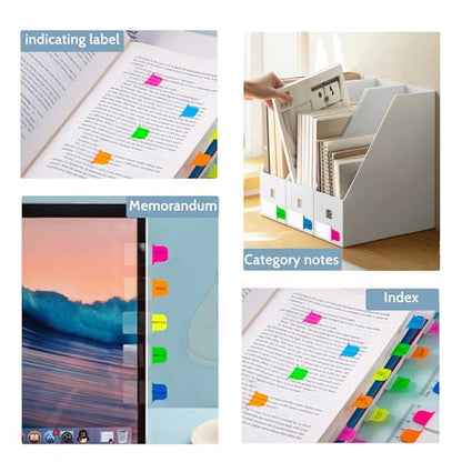 Golcellia Sticky Tabs - 600 Sheets Notebook Tabs - Sticky Flags, Index & Page Tabs - Durable Divider & Binder Tabs for Books & Bibles（6 Pcs, 5 - Color） - color: Classic-03