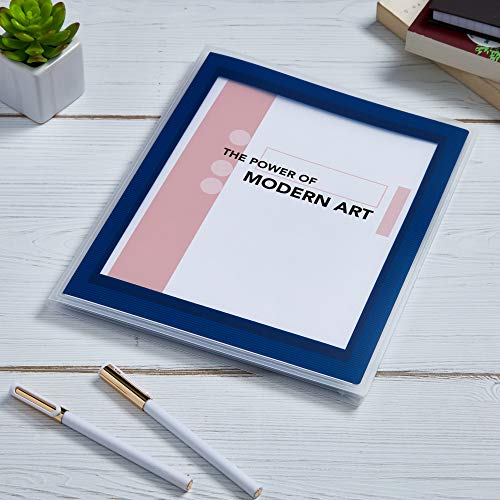 Avery Flexi-View 6 Pocket Organizer, Holds up to 150 Sheets, 3 Blue Document Organizers (47696) - style: 3 Pack