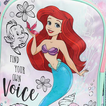 The Little Mermaid Ariel Find Your Voice 16" Rolling Travel Backpack - color: Disney Find Your Own Voice