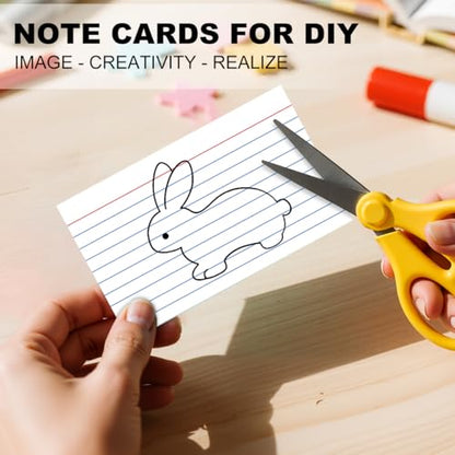 300 Count White Index Cards 3x5 Notecards Bulk Lined Flash Cards for Studying 3 x 5 Index Cards Ruled Notecards Bulk Pack of Note Cards for School Ruled Lined Index Card Flashcards 3x5 Cue Cards - color: White-3x5-300