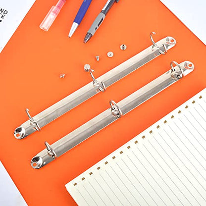 4 Pieces Letter Size Ring Binder Mechanism Replacement Kit Metal 3-Ring Binders Ring Loose Leaf Binding Spines Combs for Binder Organizers (4)
