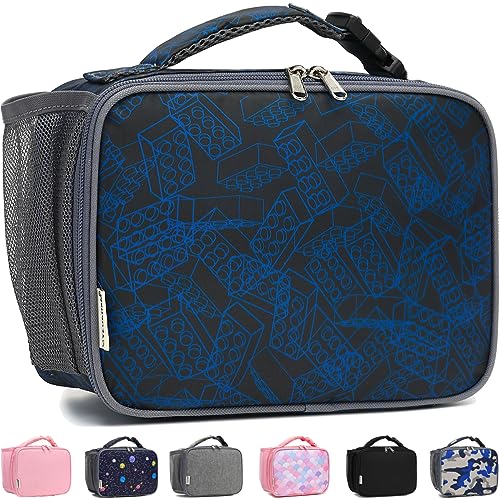 GYEUKHAM Insulated Lunch Box for School, Thermal Reusable Durable Freezable Lunch Bags for Kids Boys Girls Men Women - Small Soft Cooler Portable Lunch Tote Kit for Work Picnic Travel,Brick - color: Brick