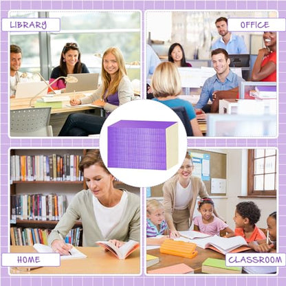 Handepo 100 Pack A5 Composition Notebooks Bulk 5"x8" Wide Ruled Purple Soft Cover Journals, 60 Pages Journals Bulk School Supplies for Students Classroom Office - color: Purple, size: A5