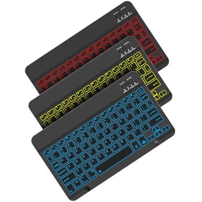 Backlit Bluetooth keyboard for Phone, Tablet, iPad Air, Pro, Mini, A16, M2, M3, Galaxy, ChromeBook, MackBook, Wireless Travel Keyboard for Computers - Rechargable, Lightweight, Slim, Easy to Carry