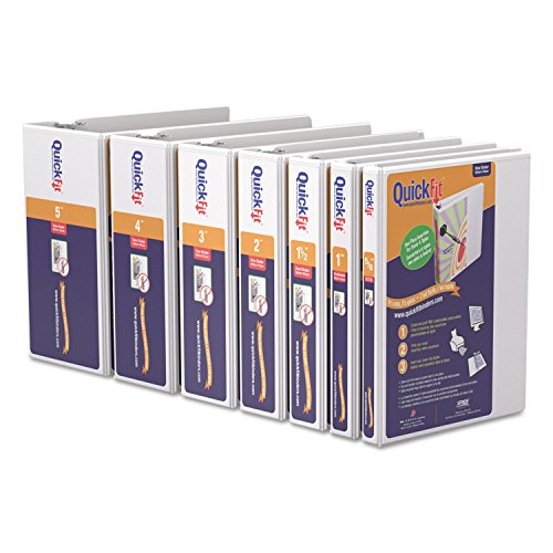 Stride 87030 QuickFit D-Ring View Binder, 2-Inch Capacity, 8 1/2 x 11, White