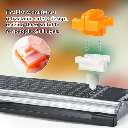 WORKLION Small Paper Trimmer, Portable Paper Cutter for Label, Origami, Card, Photo, Coupon, Scrapbook, Cardstock, Laminated Paper, and Craft Project