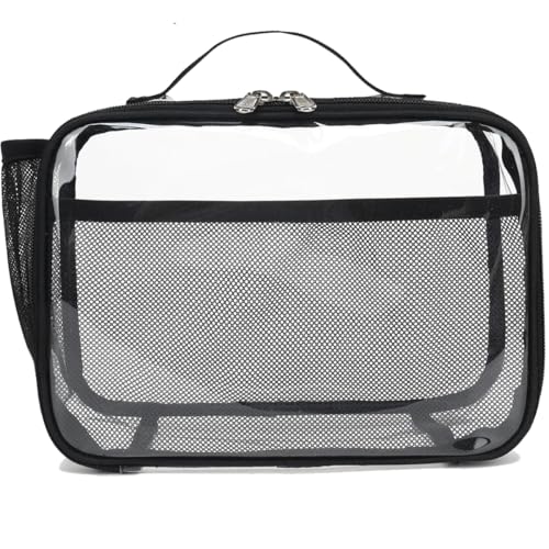 GYEUKHAM Insulated Lunch Box for School, Thermal Reusable Durable Freezable Lunch Bags for Kids Boys Girls Men Women - Small Soft Cooler Portable Lunch Tote Kit for Work Picnic Travel,Clear Black - color: Clear black
