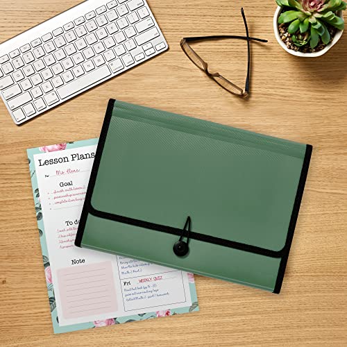 Avery Expanding File Folder Organizer, 13-Pocket Accordion File Organizer, Sage, Holds 425 Letter/A4-Size Sheets (73555)