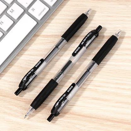 EYEYE G-103 Black Gel Pens 0.7mm, 10 Pack Retractable Medium Point Ballpoint Pen Quick Drying, Pen Fine Point Smooth Writing Pens for Office School Supplies - color: Black, size: 0.7mm